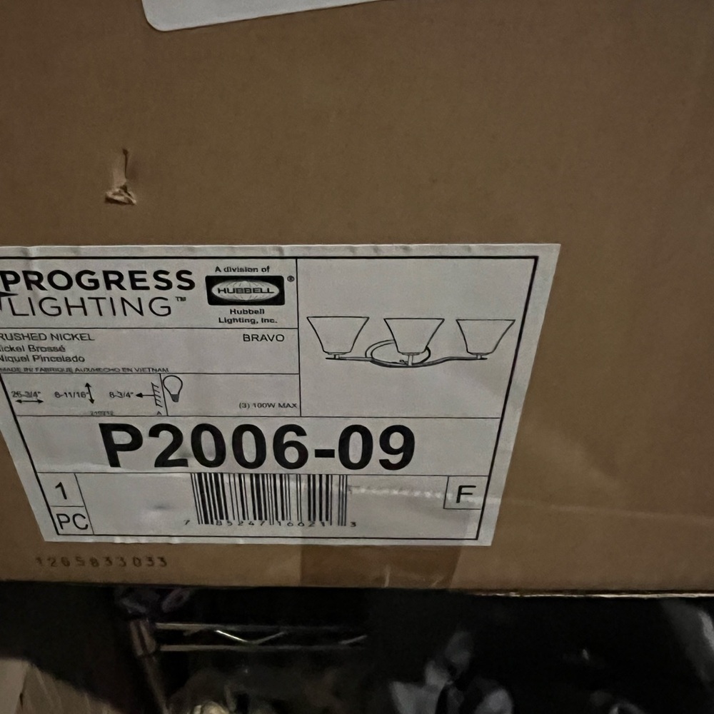 Brushed Nickel Bath Light